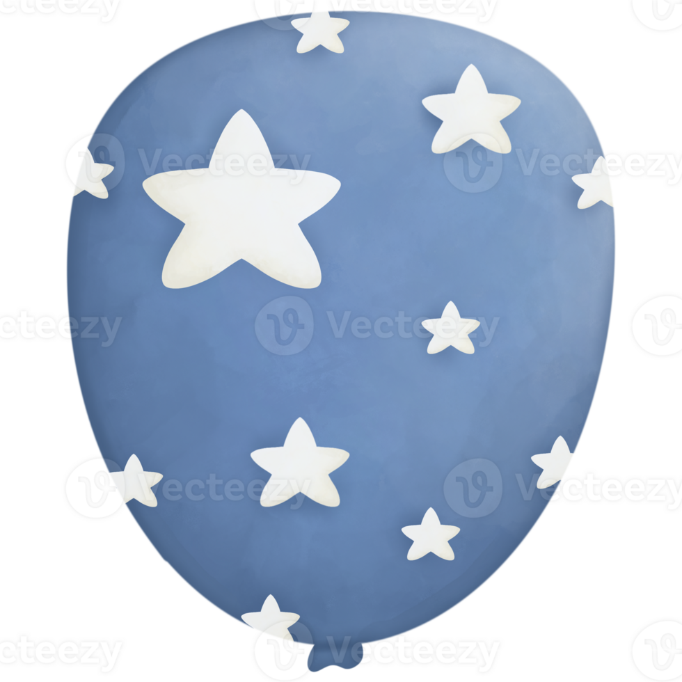 Balloon in Independence Day watercolor clip art png