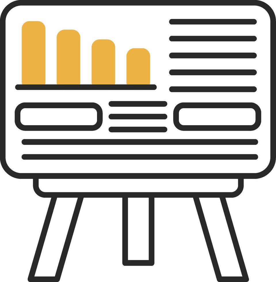 Presentation Skined Filled Icon vector