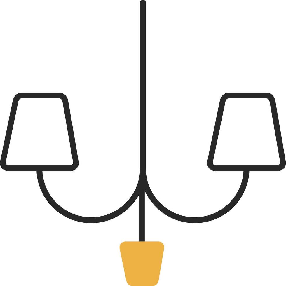 Lamp Skined Filled Icon vector