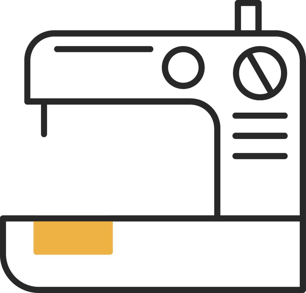 Sewing Machine Skined Filled Icon vector