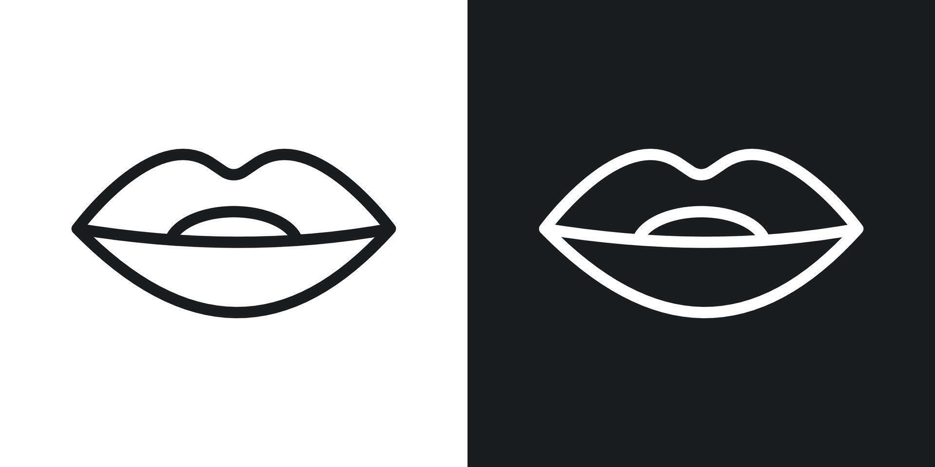Lips icon set vector