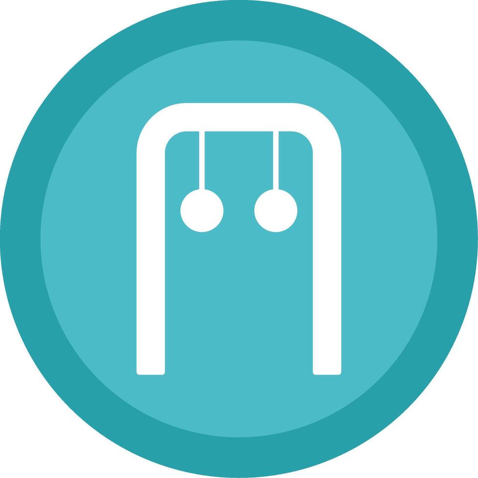 Gymnastic Rings Glyph Multi Circle Icon vector