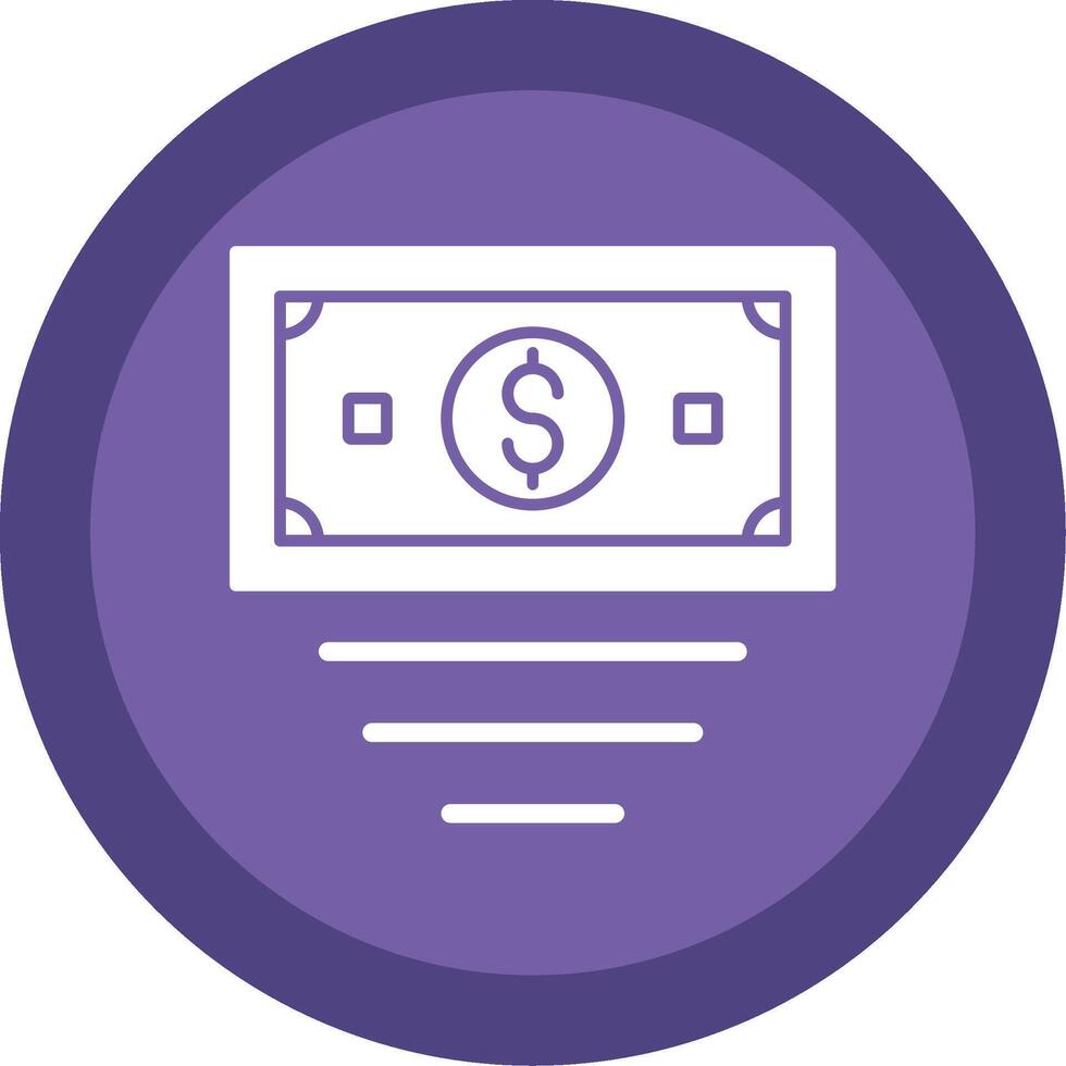 Money Glyph Multi Circle Icon vector
