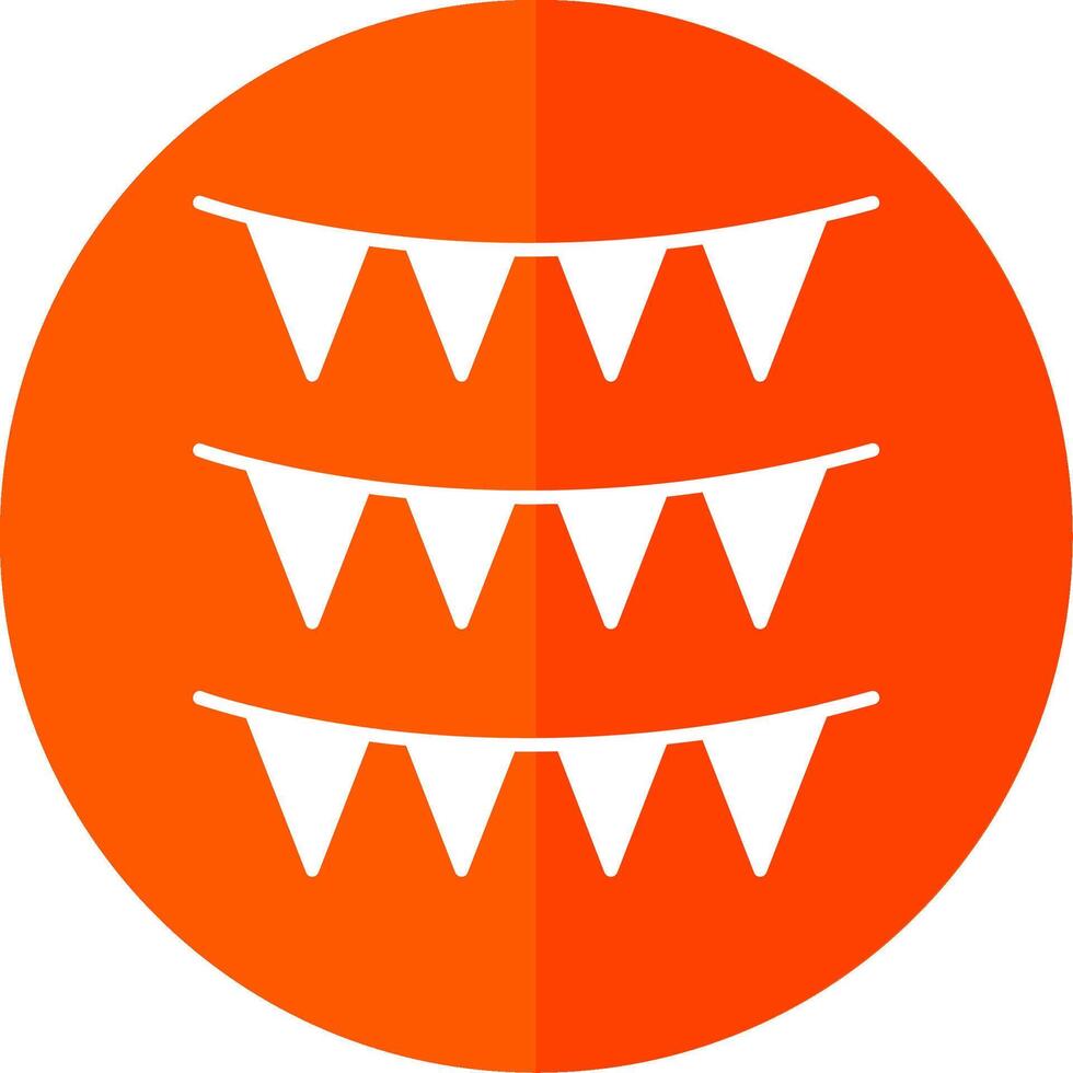 Bunting Glyph Red Circle Icon vector