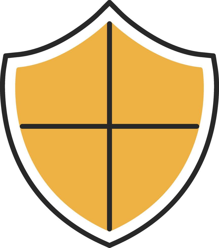 Safe Skined Filled Icon vector