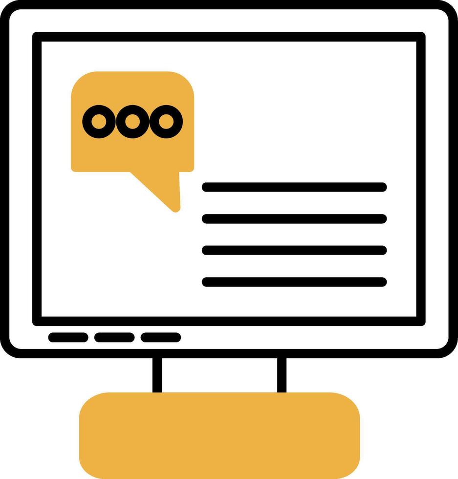 Chat Skined Filled Icon vector