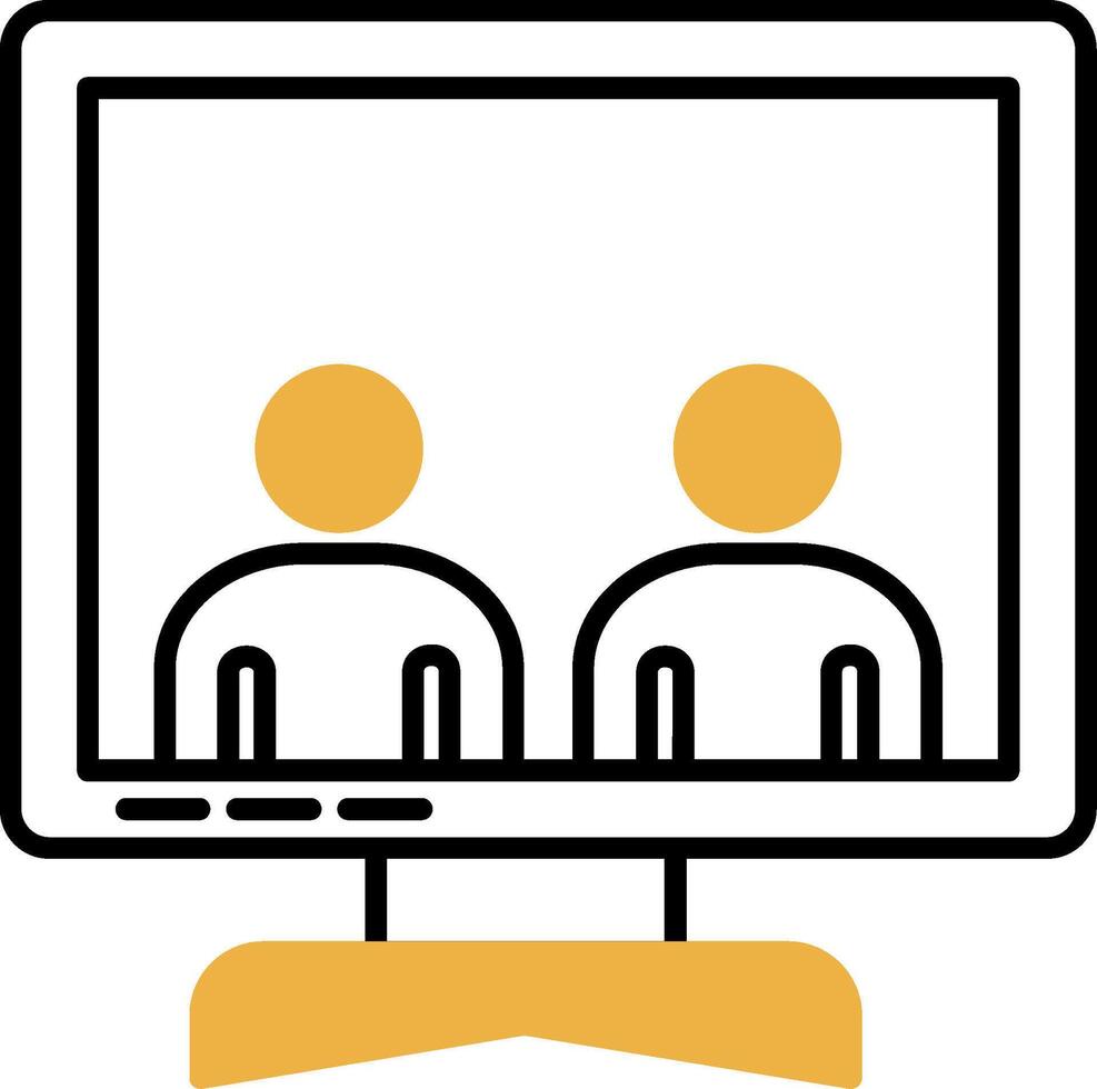Business People Skined Filled Icon vector