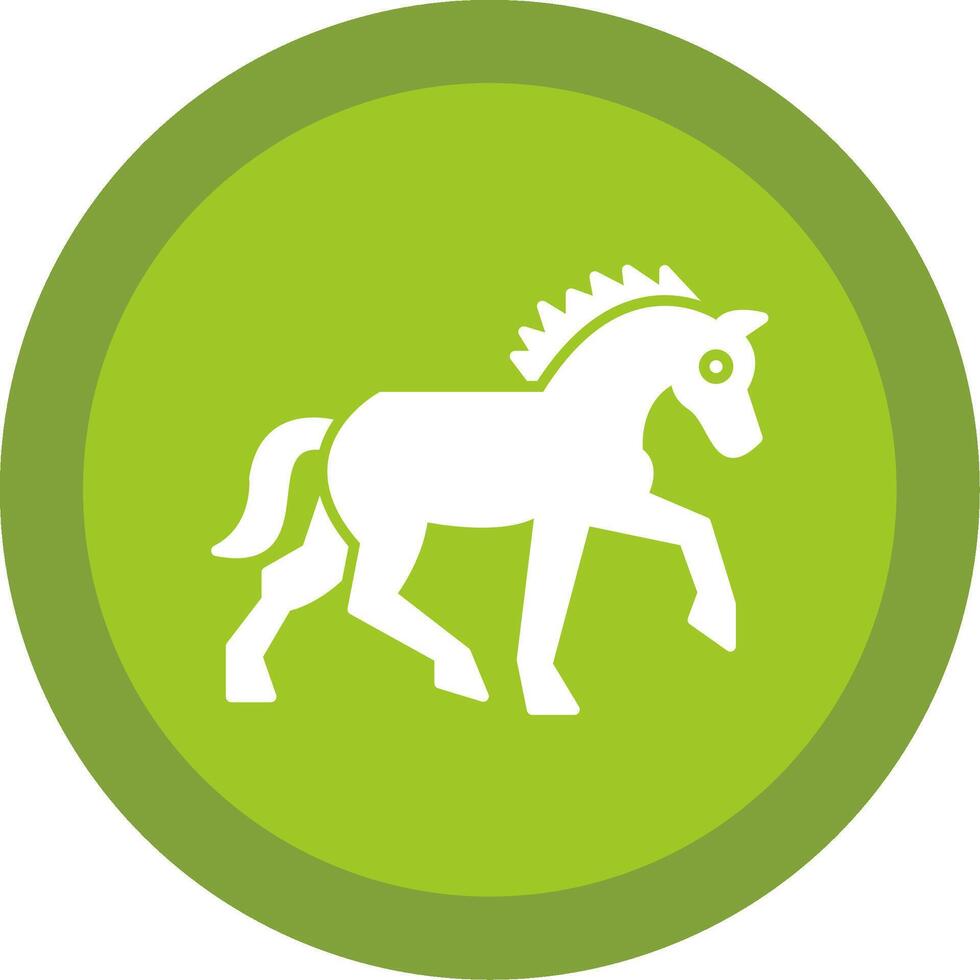 Horse Glyph Multi Circle Icon vector