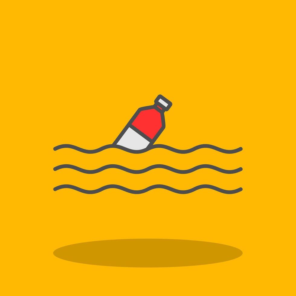 Floating Filled Shadow Icon vector