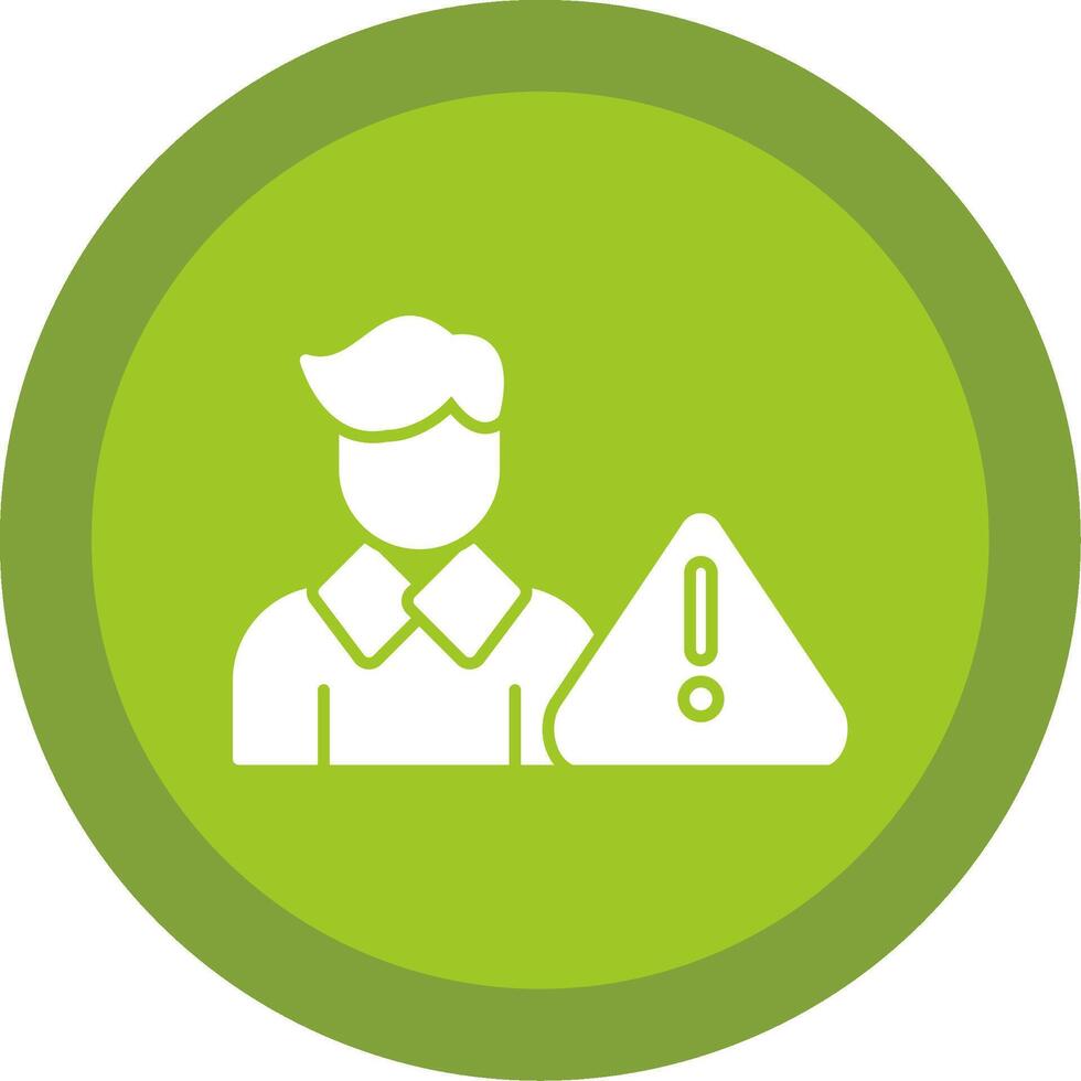 Risk Glyph Multi Circle Icon vector