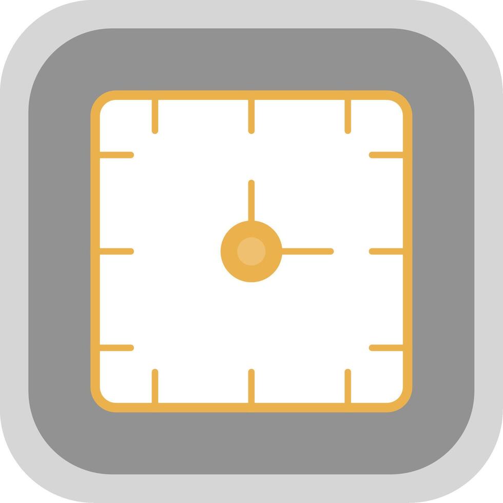 Clock Flat Round Corner Icon vector