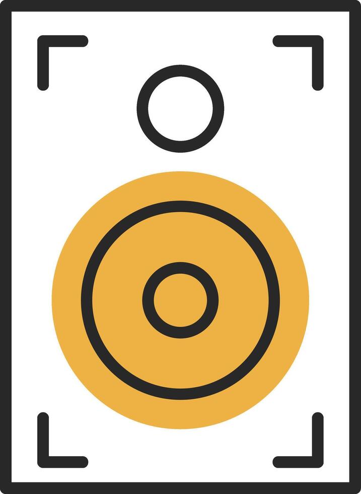 Speaker Skined Filled Icon vector