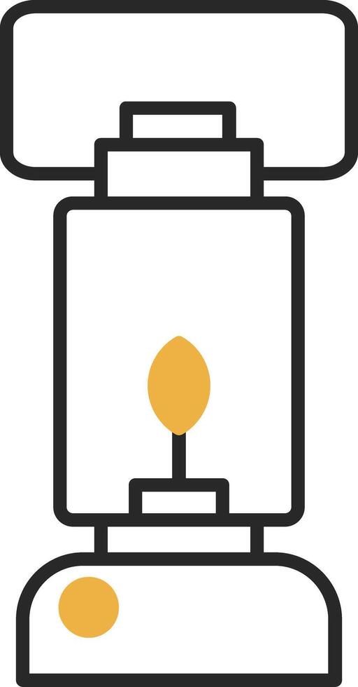 Oil Lamp Skined Filled Icon vector