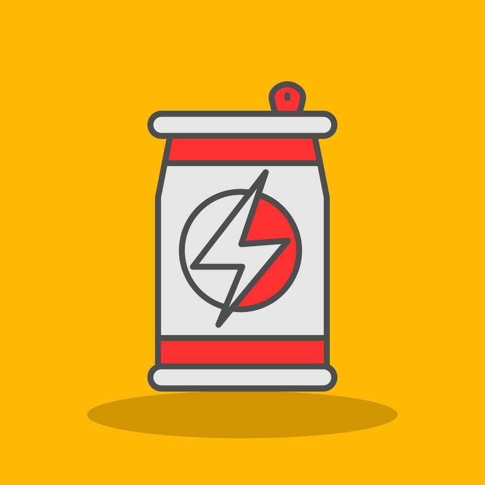 Energy Drink Filled Shadow Icon vector