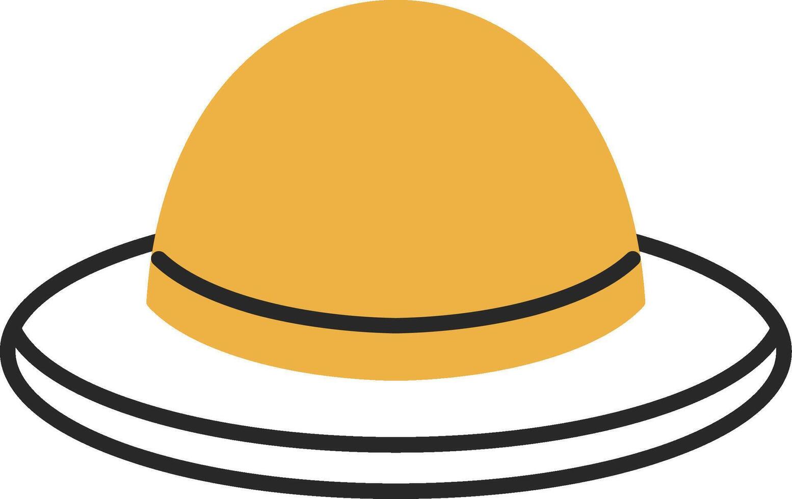 Hat Skined Filled Icon vector