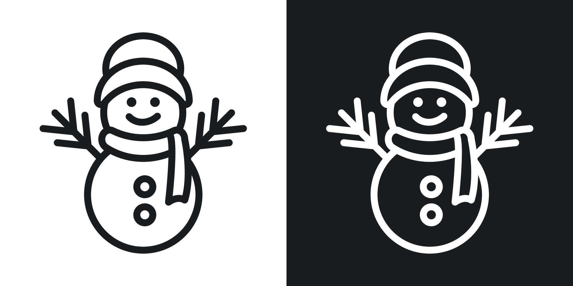 Snowman icon set vector