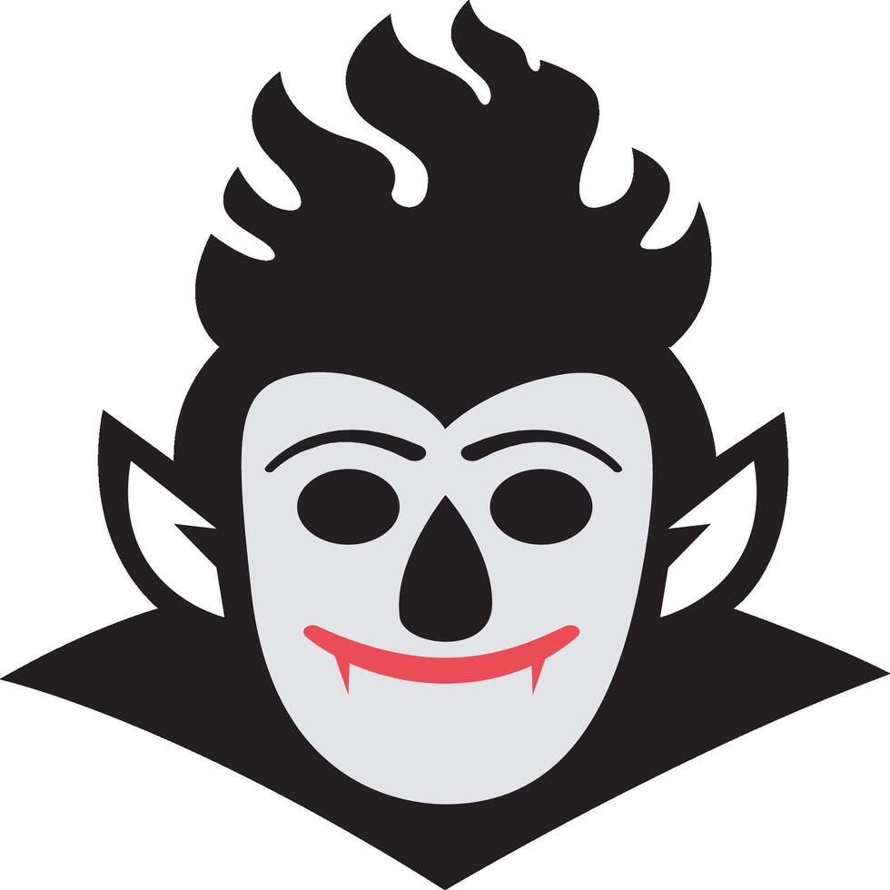 Fire Head Vampire vector
