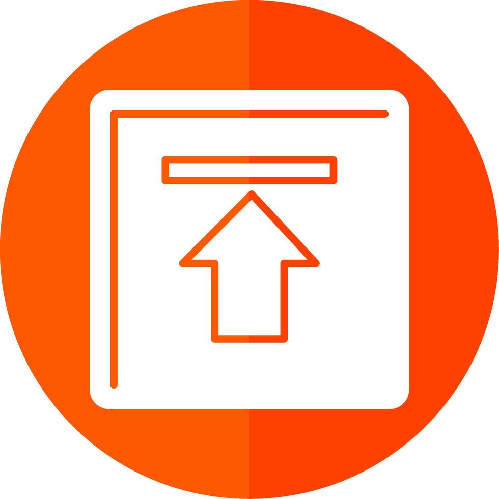 Up Arrow Glyph Red Circle Icon vector