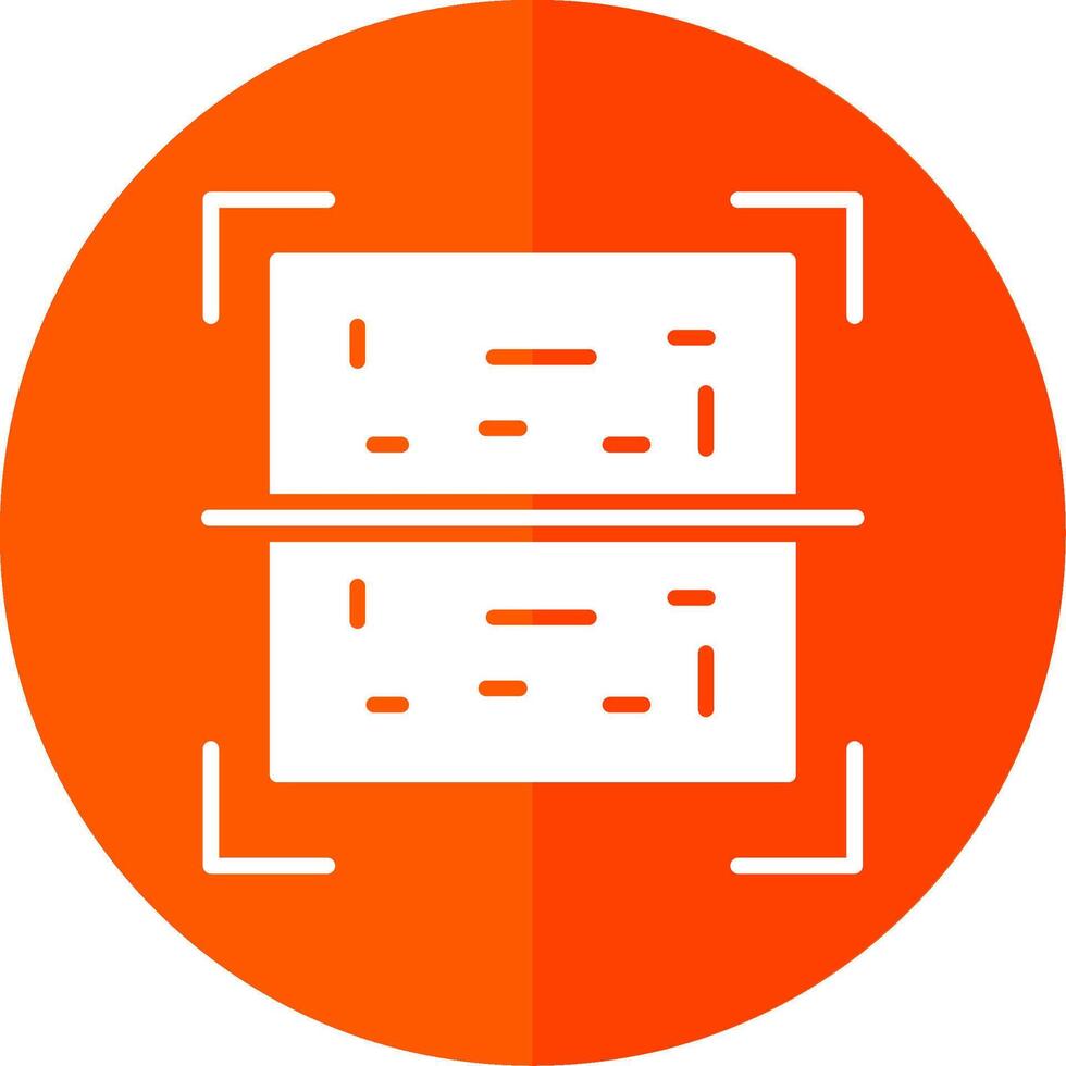 Qr Code Glyph Red Circle Icon vector