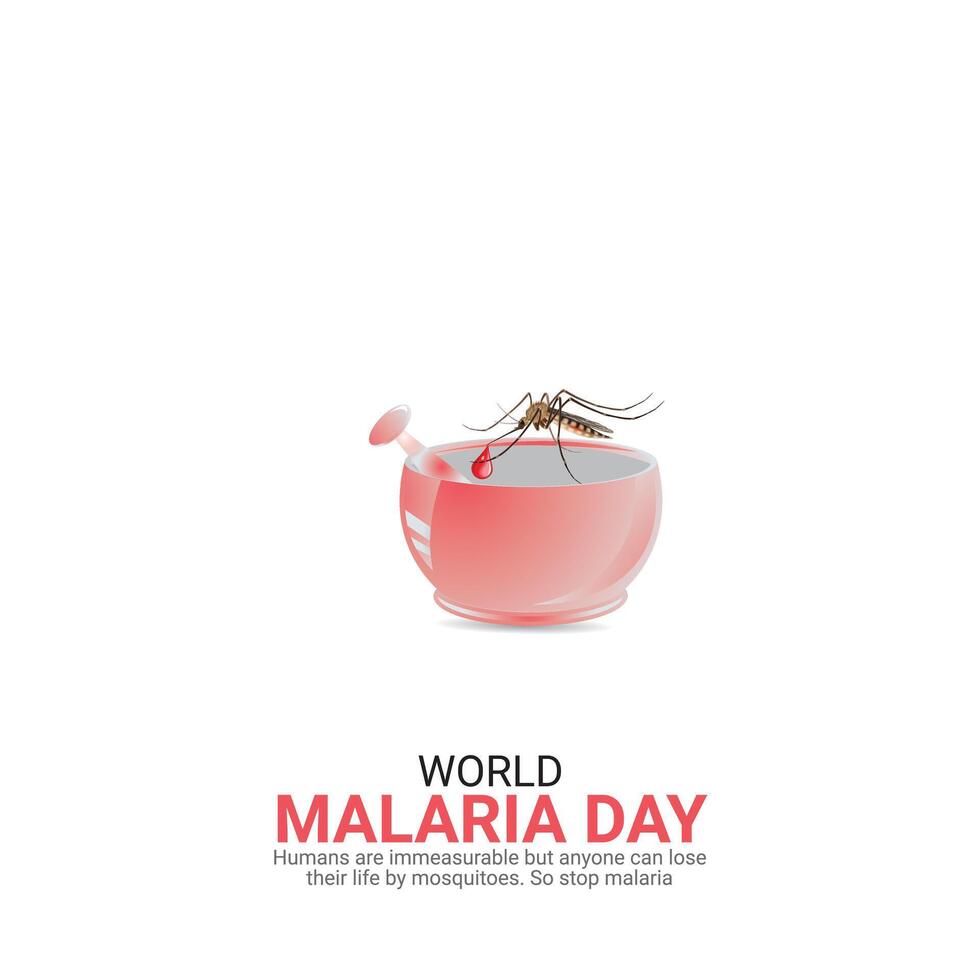 world malaria day. world malaria day, April 25, creative ads design, , 3D illustration vector