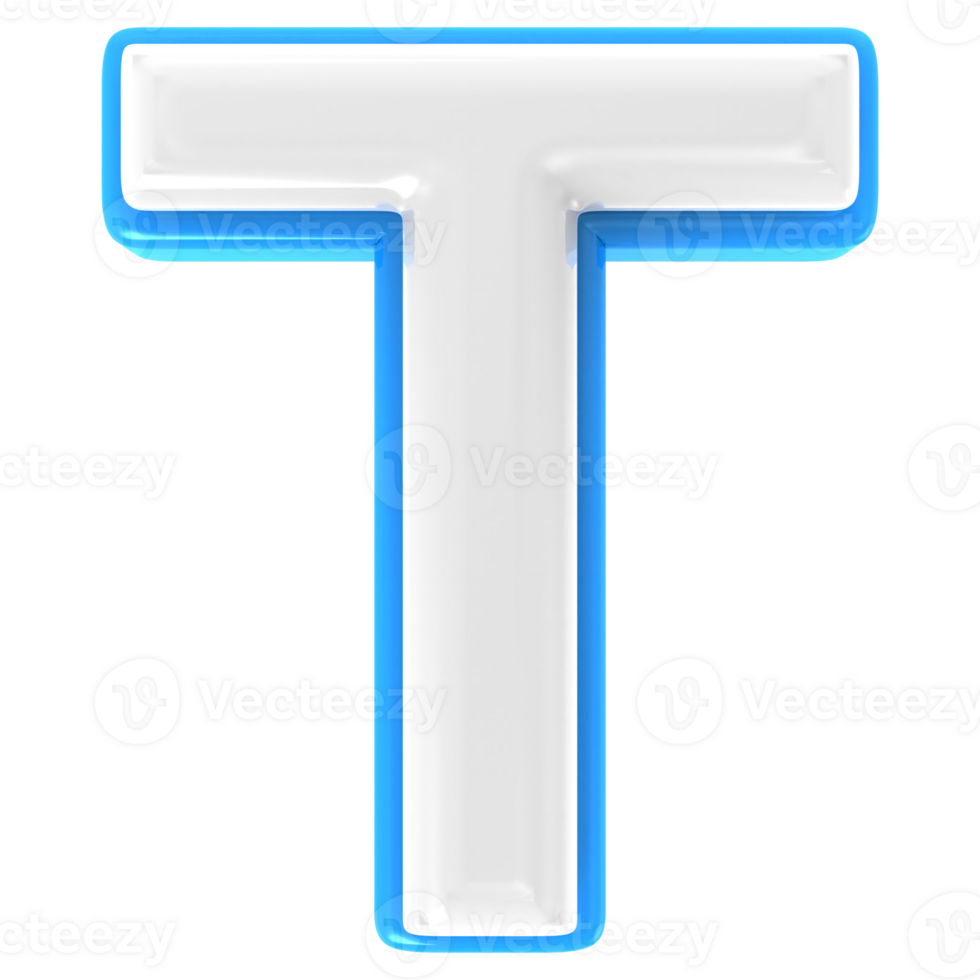 T 3d Text Render png