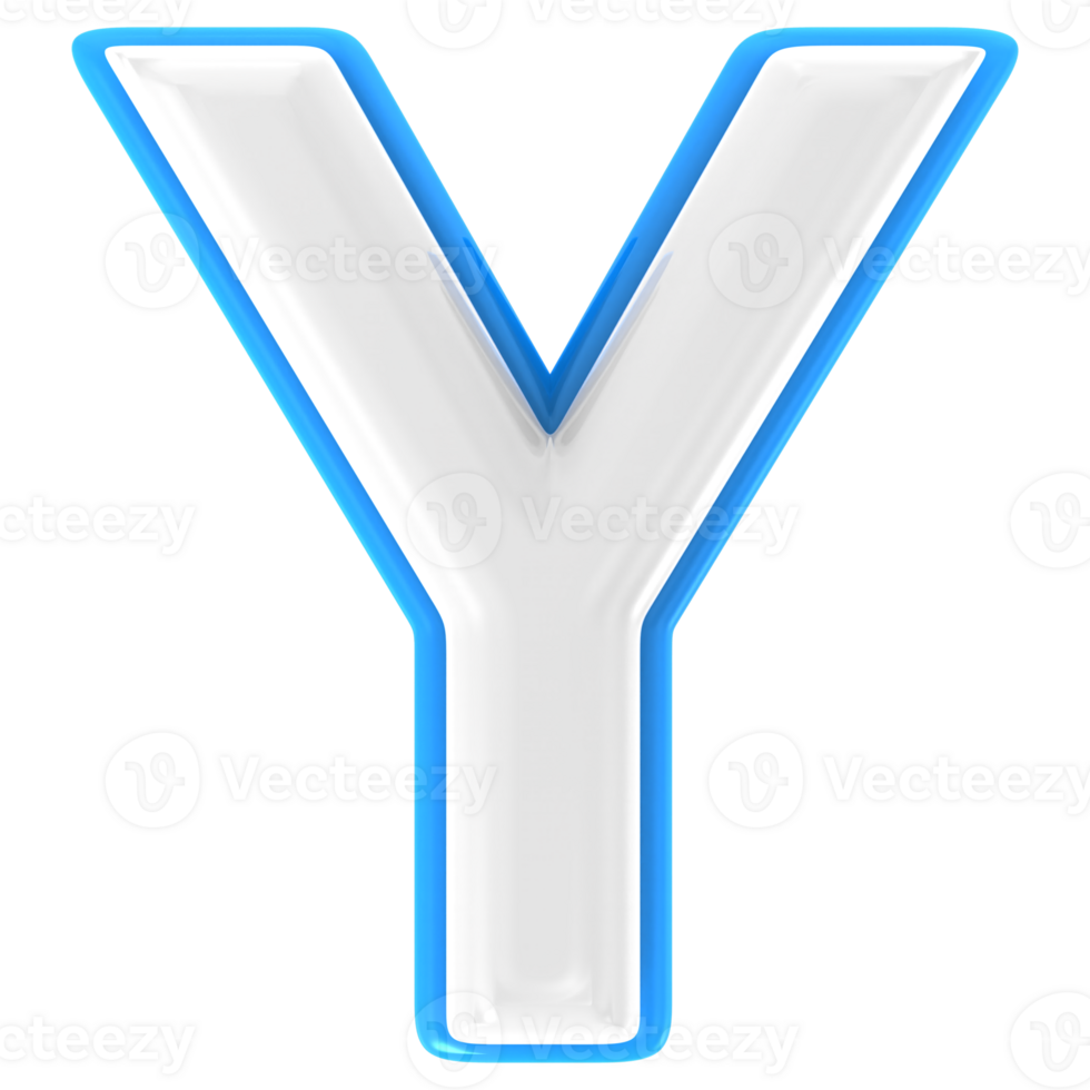 Y 3d Text Render png