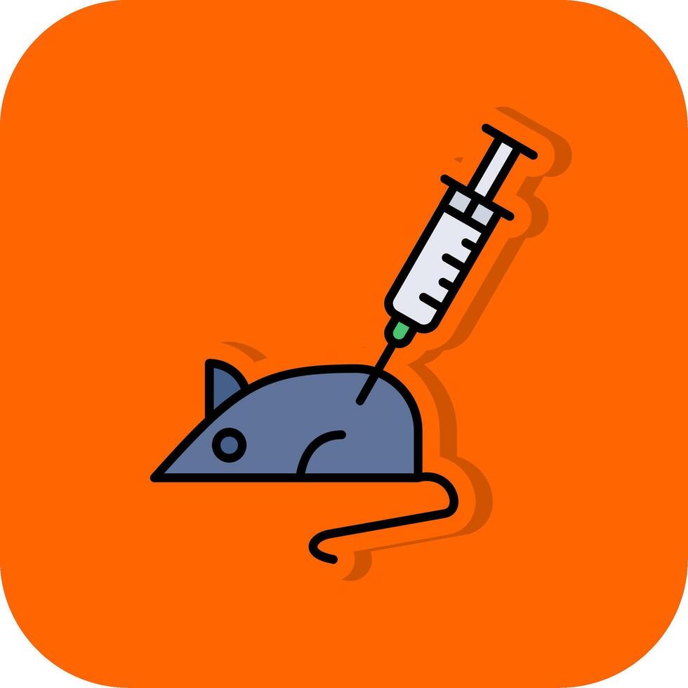 Animal Testing Filled Orange background Icon vector