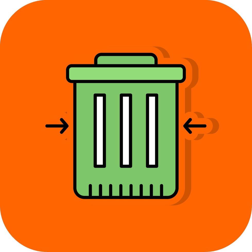 Waste Reduction Filled Orange background Icon vector