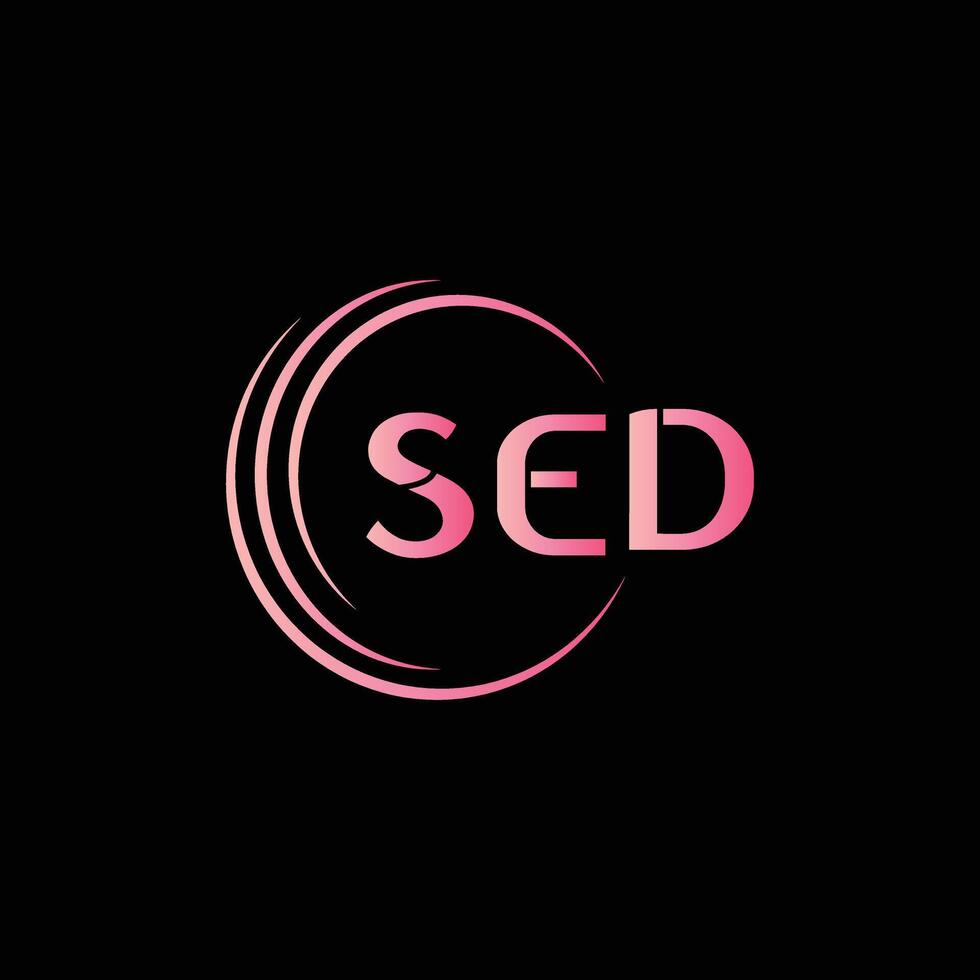 SED Letter Initial Logo Design vector