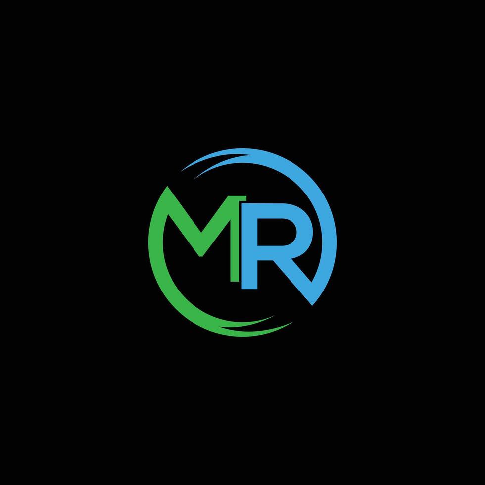 MR logo design vector