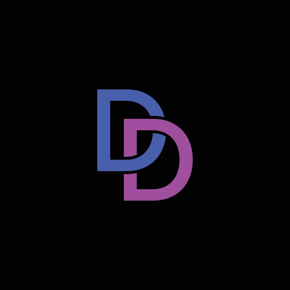 Letter DD Logo Design vector