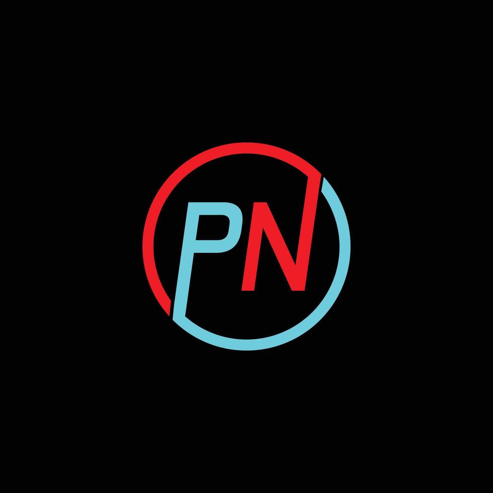 PN Letter Initial Logo Design vector