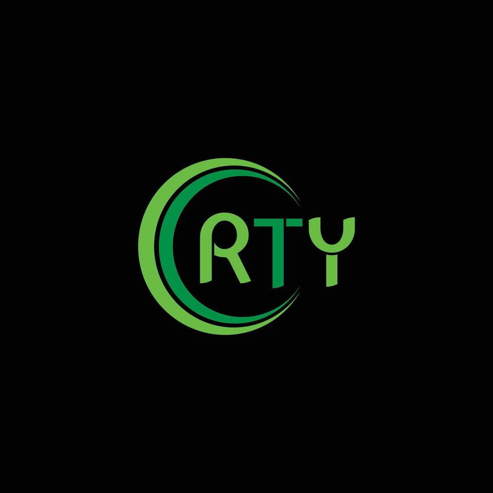 rty letra logo diseño vector