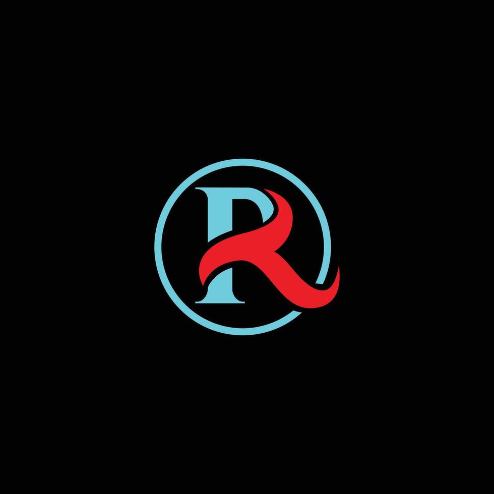 Letter R Circle Logo Design vector