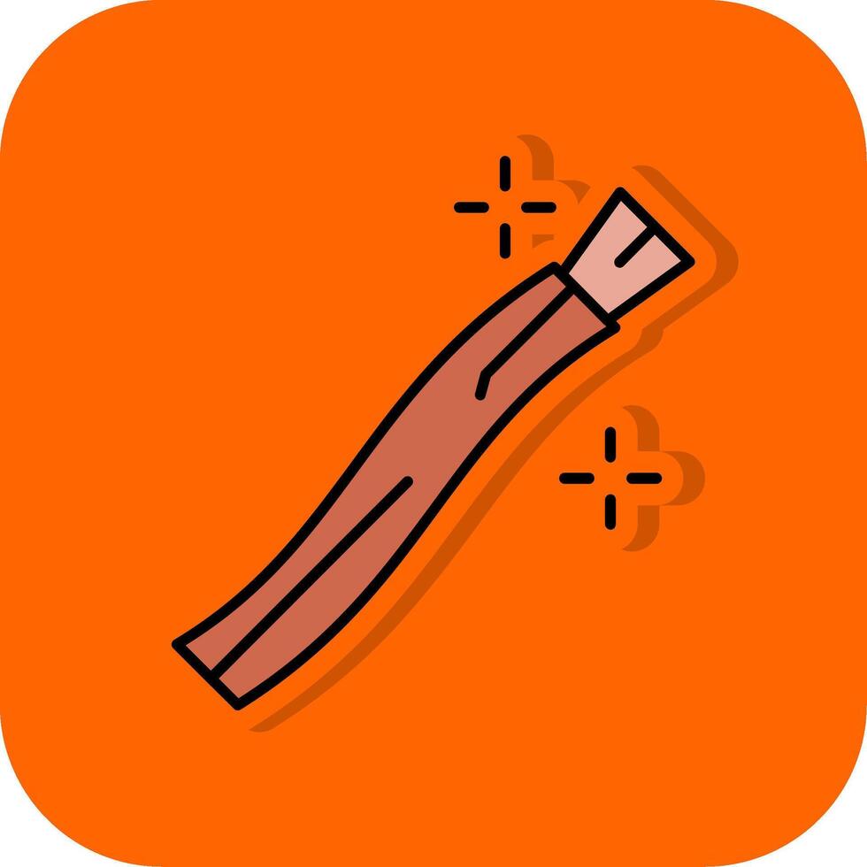 Miswak Filled Orange background Icon vector