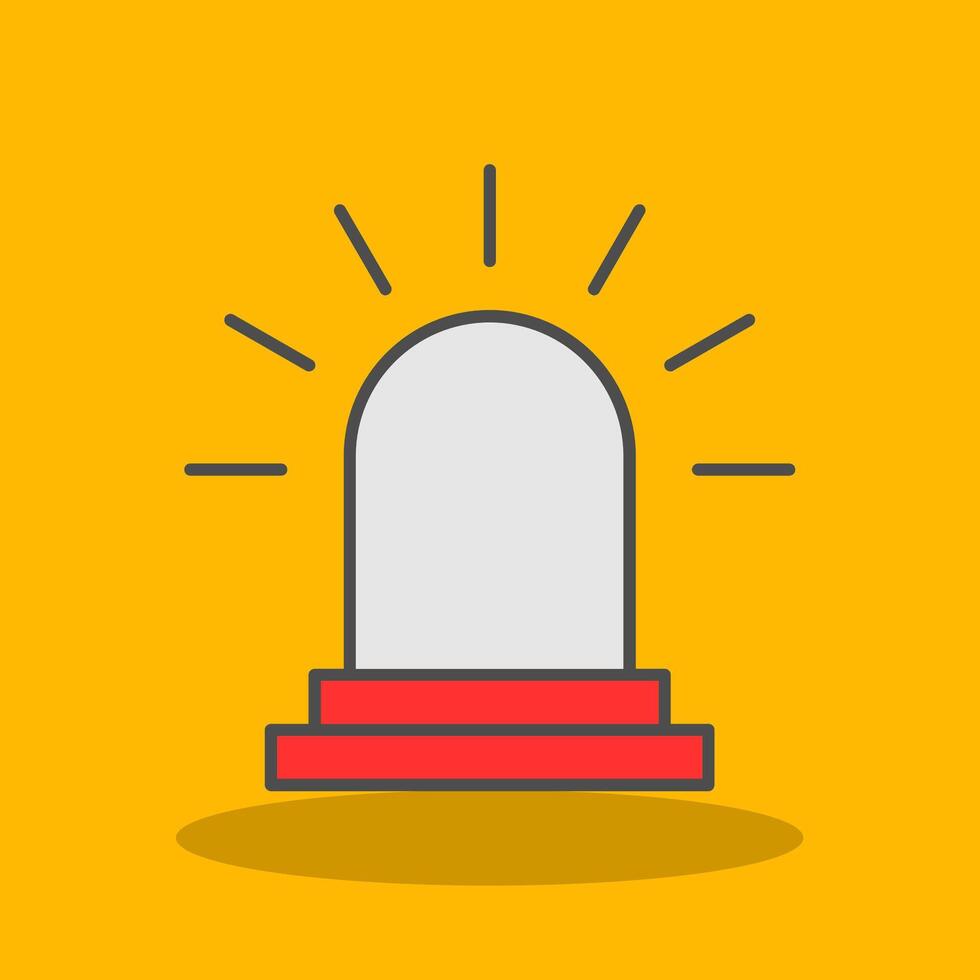 Siren Filled Shadow Icon vector