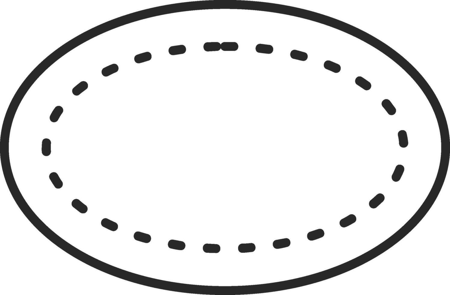 Oval Skined Filled Icon vector