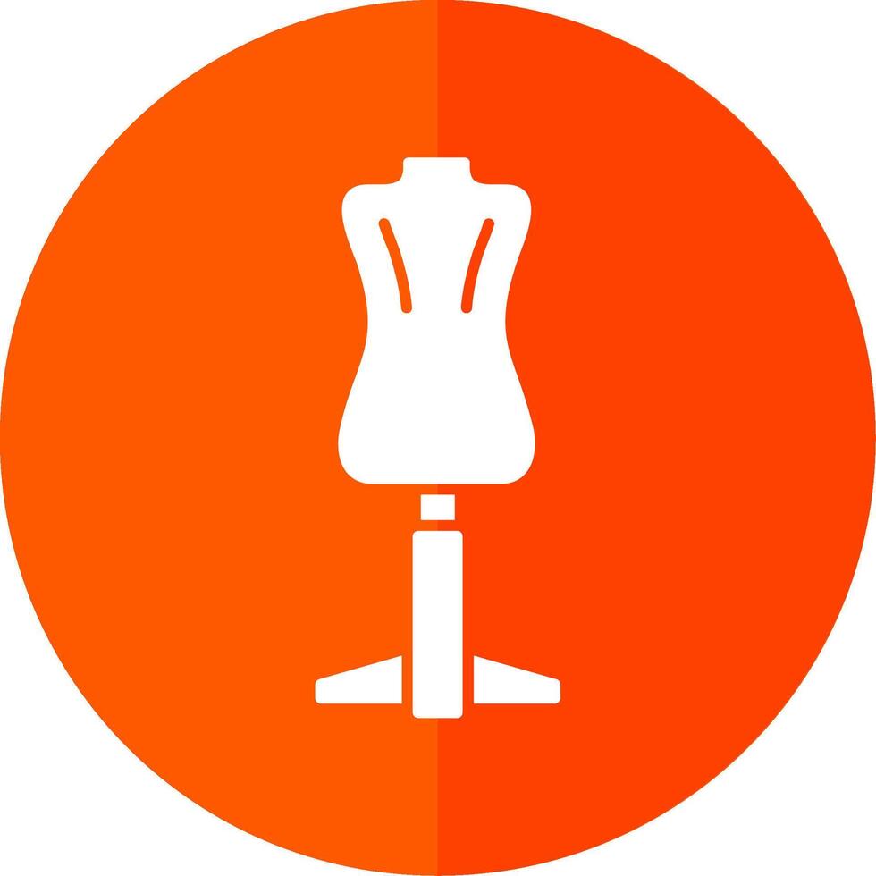 Mannequin Glyph Red Circle Icon vector