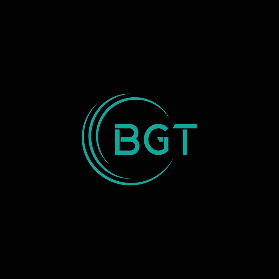 bgt letra inicial logo diseño vector