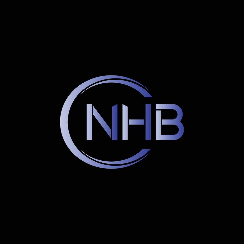 NHB Letter Initial Logo Design vector