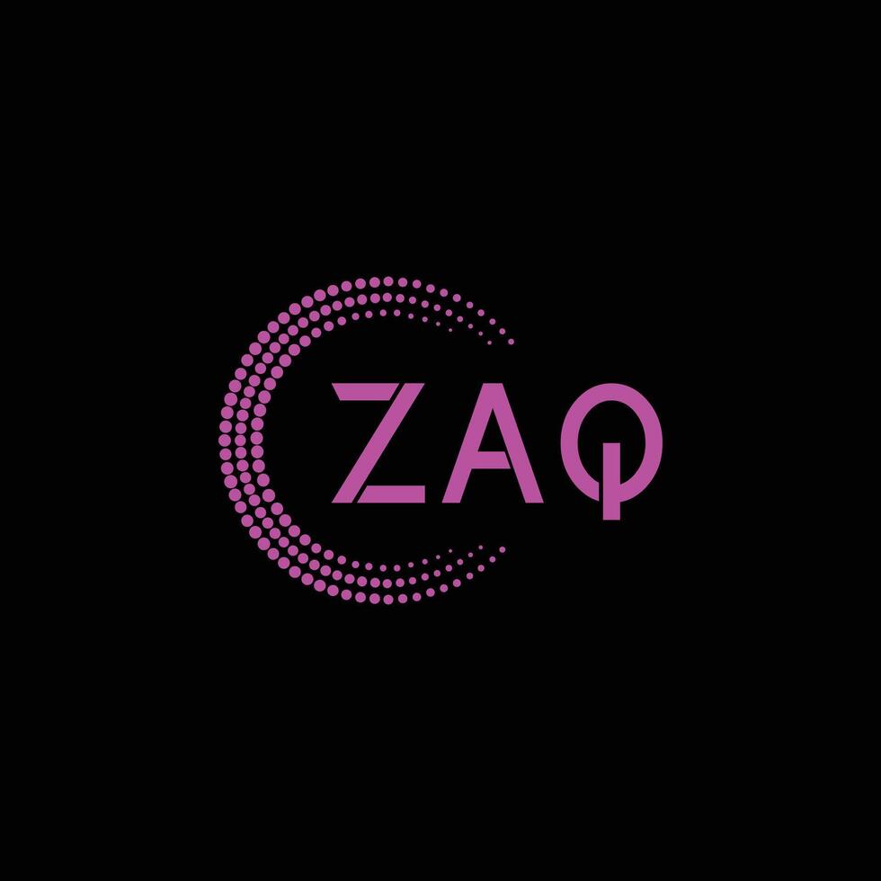 zaq letra logo creativo diseño vector
