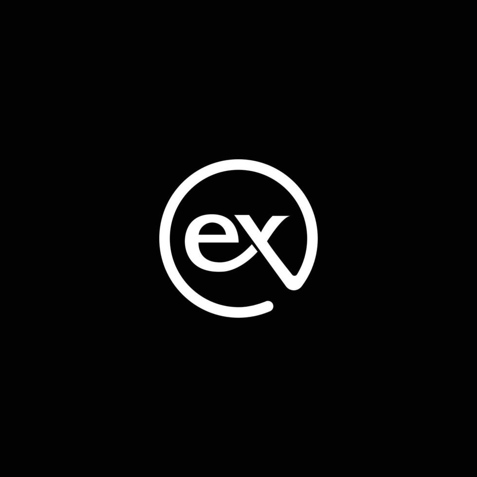 initial letter EX logo monogram vector