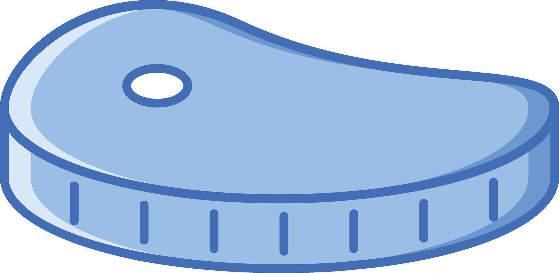 a blue cap with a hole in it vector