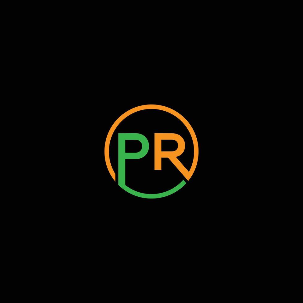 Letter PR logo design vector