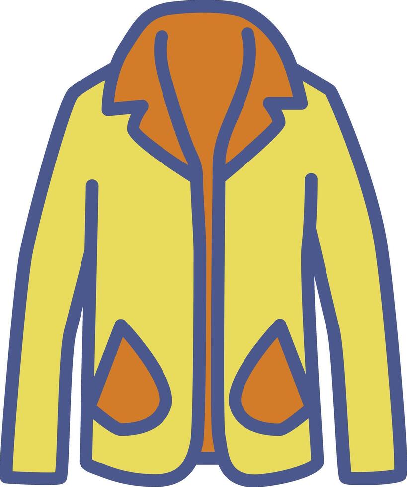 un amarillo chaqueta con naranja podar vector