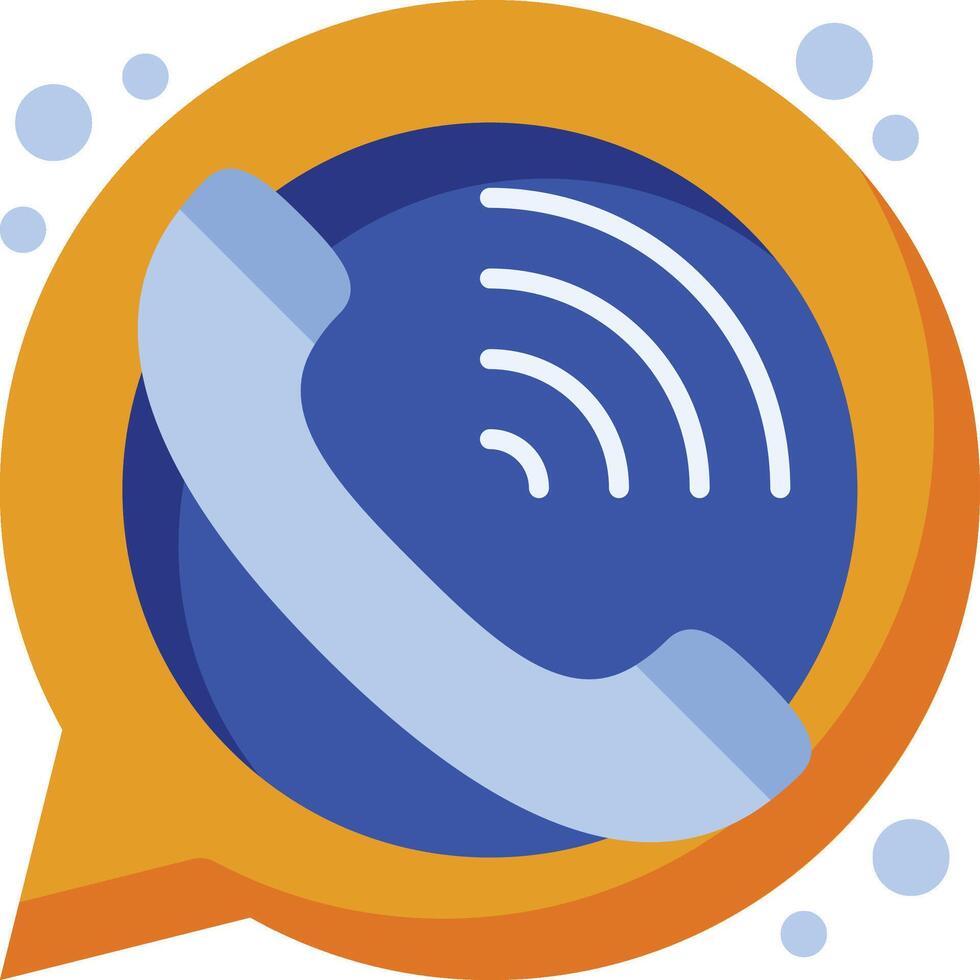 call icon with phone and bubbles vector