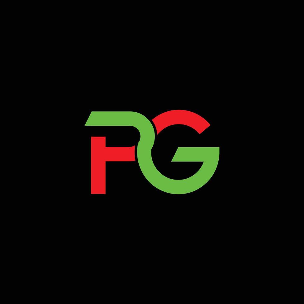 pg letra inicial logo diseño vector