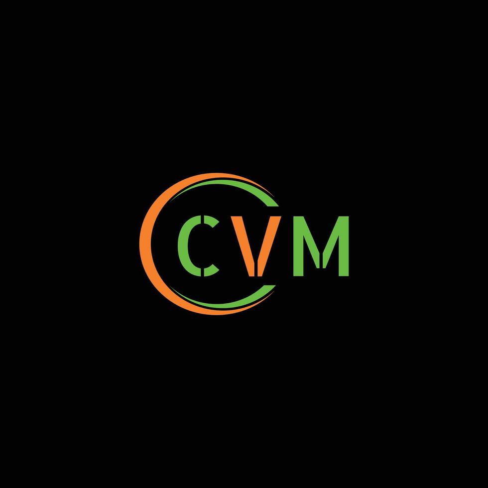 CVM Letter Initial Logo Design vector