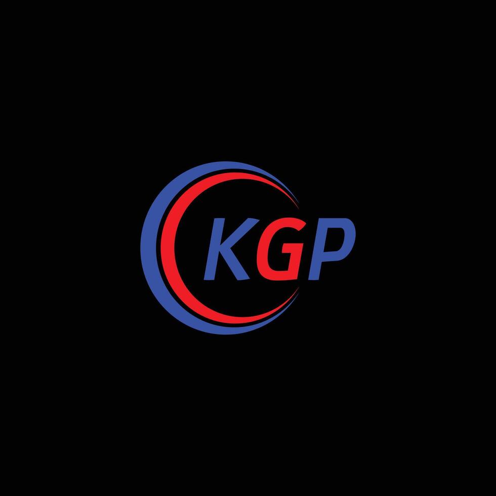 kgp letra inicial logo diseño vector