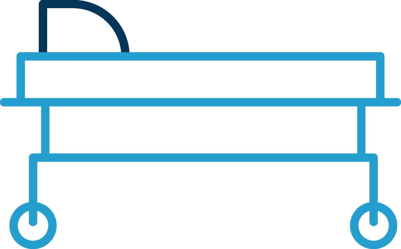 Stretcher Line Blue Two Color Icon vector